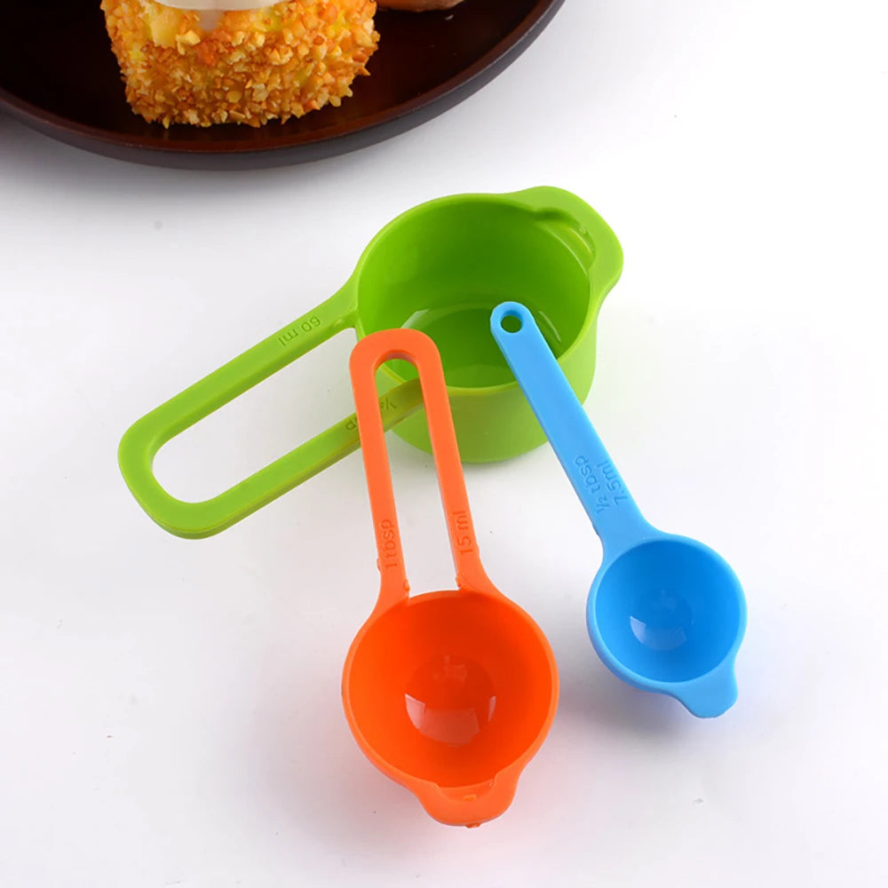 6PCS Rainbow Plastic Measuring Spoons