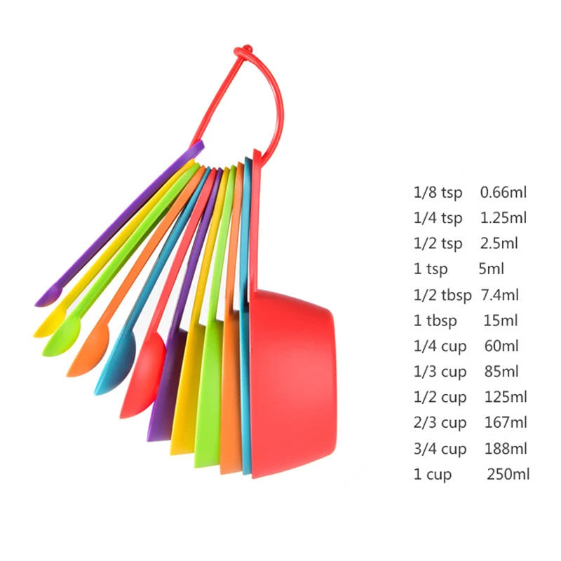 12pcs Plastic Measuring Set