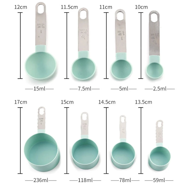 8PCS Measuring Cups Spoons Set