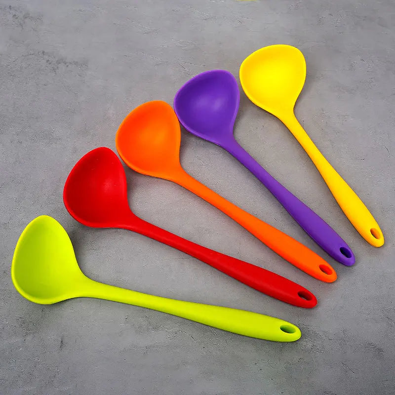 7 Colour Silicone Soup Spoons