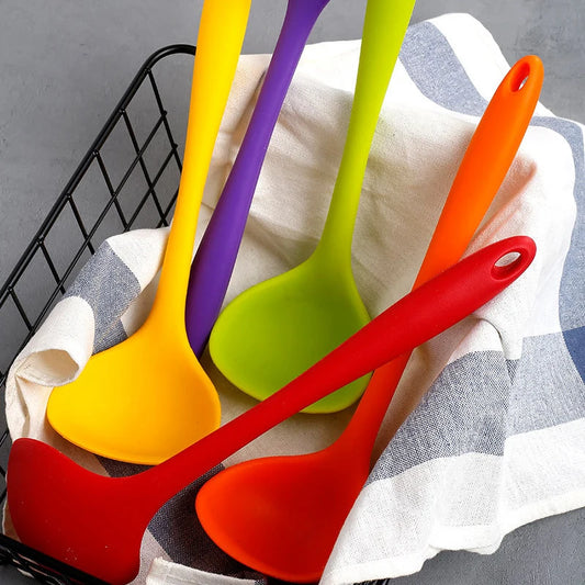 7 Colour Silicone Soup Spoons