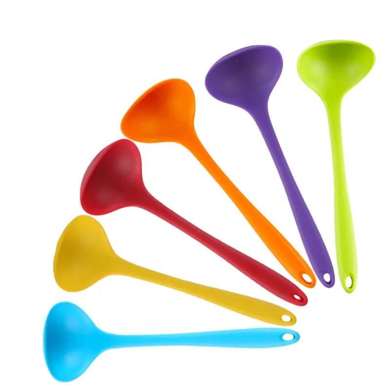 7 Colour Silicone Soup Spoons