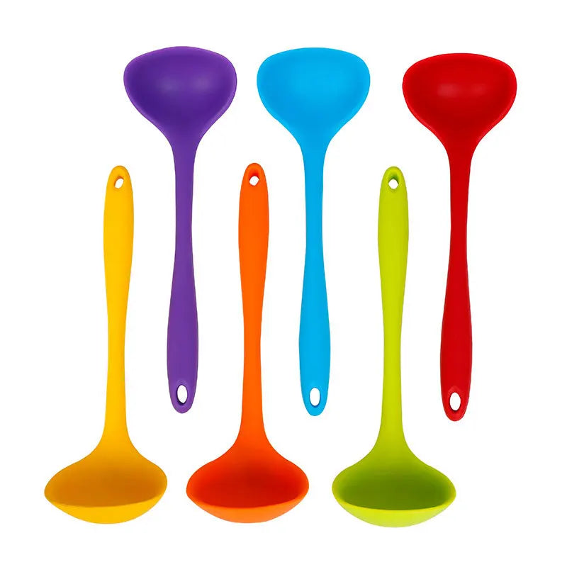 7 Colour Silicone Soup Spoons